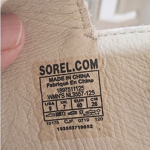 NWT Sorel Cream Beige Sea Salt Joanie II Hi Slingback Sandal Heels Women's 9 - Picture 4 of 11